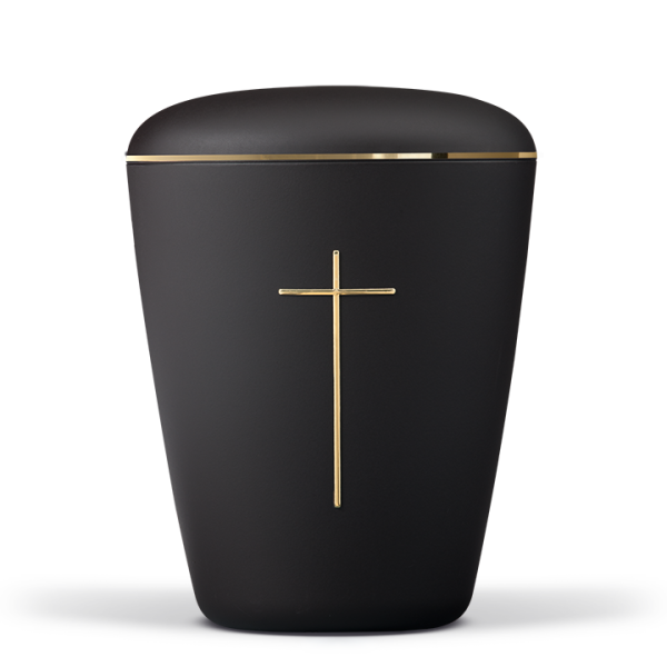 Biourne Anthrazit Velour Kreuz Stripdome, Goldband