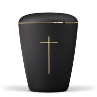 Biourne Anthrazit Velour Kreuz Stripdome, Goldband