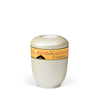 Mini-Keramikurne, Cremewei&szlig;Perl-