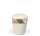 Mini-Keramikurne Cremeweiss Perlmutt, Dekorband Rauten, Memory Urn