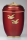 Stahlurne Bordeaux Rot, Messing Tauben, Mess. Sockel u. Haube, GB