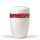 Naturstoffurne Cremeweiss, Dekorband:  Rosenbl&auml;tter