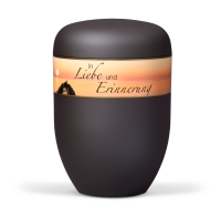 Naturstoffurne, Anthrazit Velour Dekorband:...