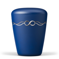Naturstoffurne, Saphirblau Velours,