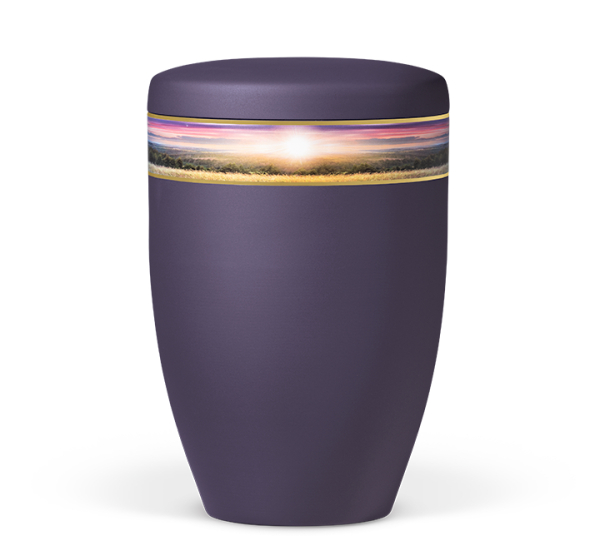 Naturstoffurne, Violett Velours,