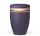 Naturstoffurne, Violett Velours, Dekorband Landschaft