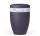 Naturstoffurne, Violett Velours, Dekorband Floral farblich