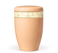Naturstoffurne Ockerorange Dekor Floral Farblich