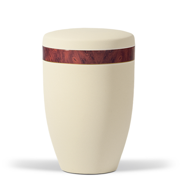 Stahlurne, Hell Beige Velours,