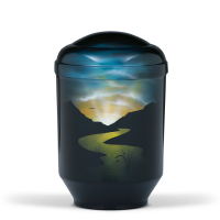 Stahlurne, Schwarz Airbrush