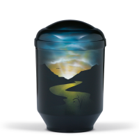 Stahlurne, Schwarz Airbrush