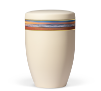 Naturstoffurne Elfenbein Beige Dekor Abendstimmung