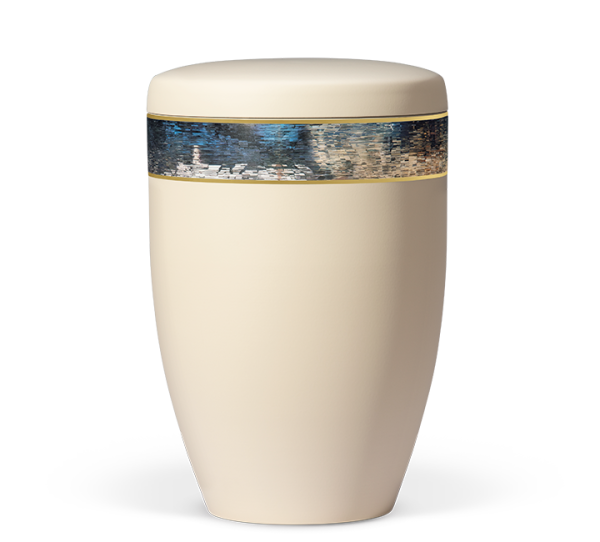 Naturstoffurne Elfenbein Beige Dekor Art Design