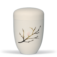 Stahlurne, Cremewei&szlig;,