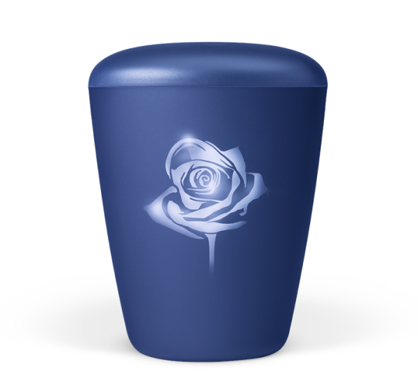 Biourne Saphirblau Velour, Airbrush: Rose