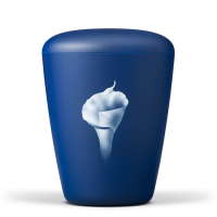 Naturstoffurne, Saphirblau Velours,