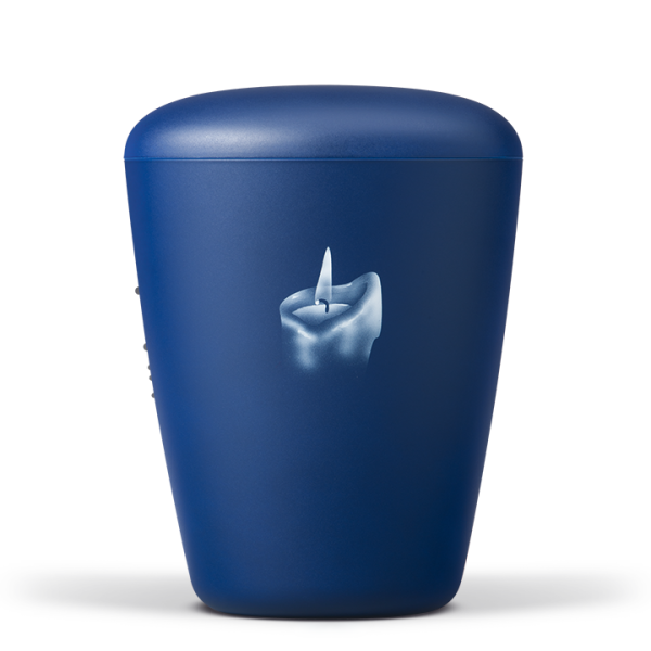 Biourne Saphirblau Velour, Airbrush: Kerze