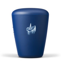 Biourne Saphirblau Velour, Airbrush: Kerze
