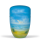 Stahl-Designer-Urne, Blau, "M&ouml;we am Strand"