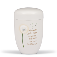 Naturstoffurne Cremeweiss, Airbrusch  Pusteblume,...