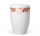 Naturstoffurne, Matt-Wei&szlig;,  Dekor: Rosenbl&auml;tter-Rosa