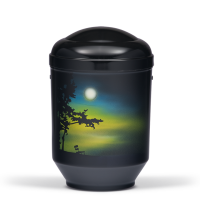 Stahlurne, Schwarz Airbrush