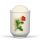 Stahl-Designer-Urne, Weiss, " Rose "