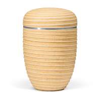 Stahlurne , Steinmehl-Carmat beschichtet, - Beige,...