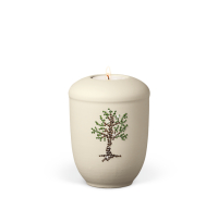 Mini-Keramikurne, Elfenbein-Beige