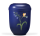 Biourne Kobalt Blau, Handgemalt, Motiv: Glockenblume mit Falter