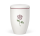 Naturstoffurne, Matt-Wei&szlig;, Dekor: Rose Farbliche Swarovski Elements
