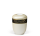 Mini-Keramikurne Cremeweiss-Perlmutt, Braun-Gold pat.,Pers&ouml;nliche Sterbedaten