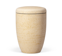 Naturstoffurne, Steinbeschichtet, Marmorit - Beige,...