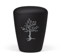 Naturstoffurne Anthrazit-Velours Lebensbaum-Swarovski...