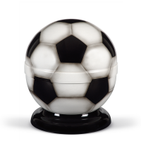 Stahl-Fussball-Urne, Schwarz-Weiss