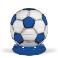 Stahl-Fussball-Urne, Blau-Weiss