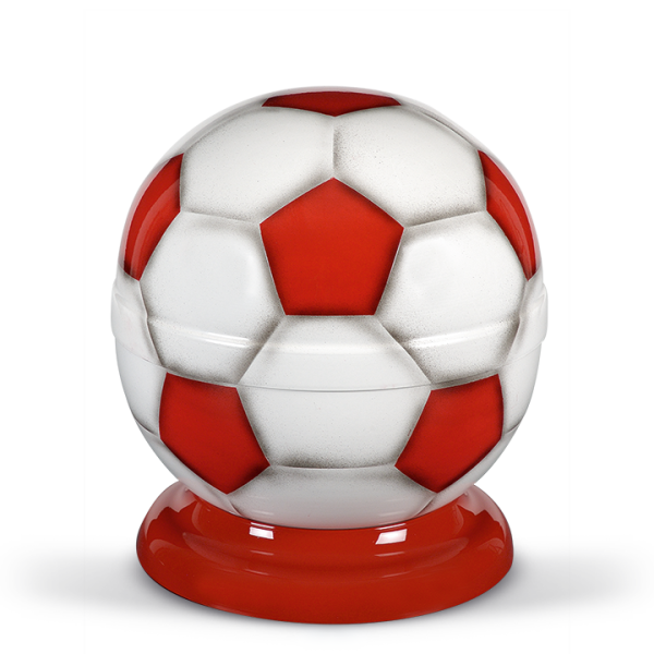 Stahl-Fussball-Urne, Rot-Weiss