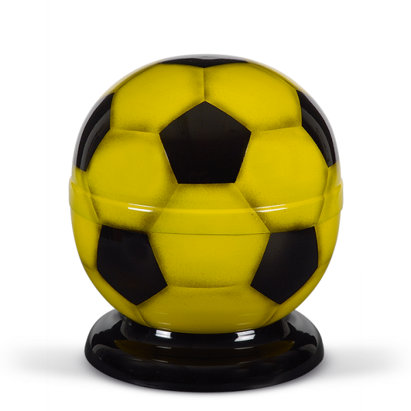 Stahl-Fussball-Urne, Schwarz-Gelb
