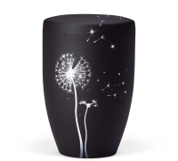 Naturstoffurne Schwarz, Pusteblume Original Swarowski...
