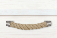 Seilbeschlag arc natur mit Gussbeschlag, Edelstahl Optik