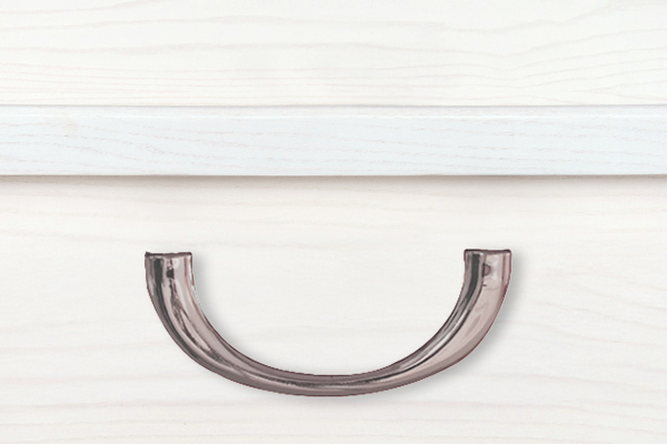 Kunststoffbeschlag 124  (BA 180mm) nickel gl&auml;nzend