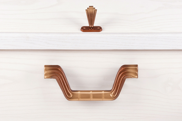 Polymetallbeschlag 103 altfl&auml;misch lackiert (BA230mm)