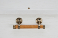 Gussbeschlag mit Eichestange, altmessing (BA 230mm) hell...