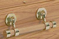 Gussbeschlag, messing (BA 180mm)