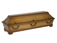 eleganter Kiefernsarg 210, rustikal patiniert