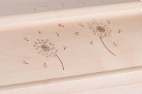 edle Kiefer-Ahorntruhe 335 mit Swarowski-Steinen, natur