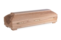 elegante Kiefer-Eschentruhe 340 gerundet, natur ge&ouml;lt