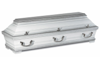 harmonischer Kiefernsarg 200, wei&szlig; deckend SL+BL...