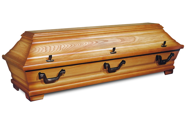 eleganter Kiefer-L&auml;rchensarg 210, natur patiniert