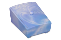 Sternenkindersarg 018, 18 cm, hellblau deckend, Feenstaub